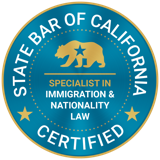 State Bar of California Certified Specialist in Immigration and Nationality Law seal
